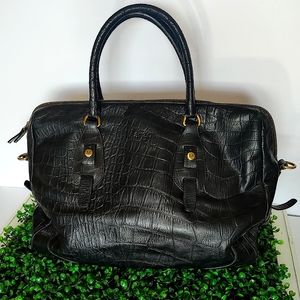 Margot New York Genuine Leather Black Tote